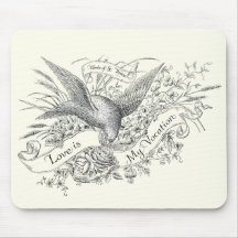 St. Therese Zitat mit Dove und Black & White Rose