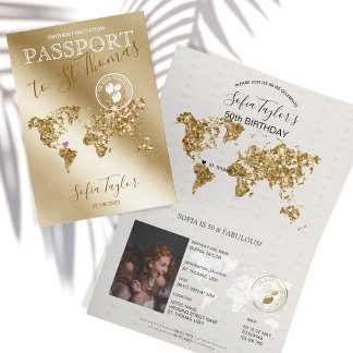 St. Thomas 50 und Fabulous Birthday Passport Karte
