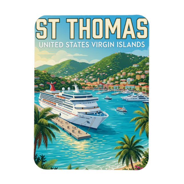 St. Thomas Amerikanische Jungferninseln Magnet (Vertikal)