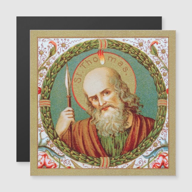 St Thomas, Apostel (JMAS12) Magnetgrüßkarte Magnetkarte (Vorne/Hinten)