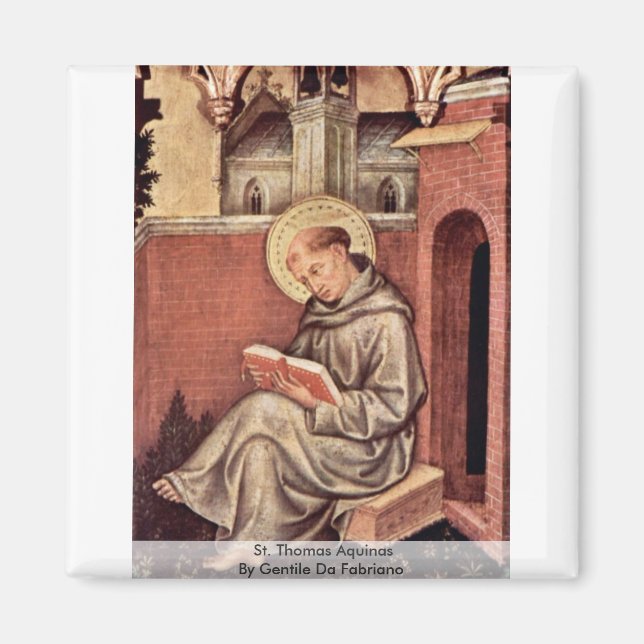 St. Thomas Aquinas By Gentile Da Fabriano Magnet (Vorne)