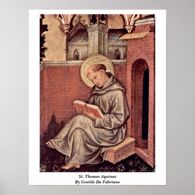 St. Thomas Aquinas By Gentile Da Fabriano Poster (Vorne)