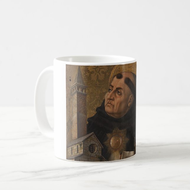St. Thomas Aquinas Kaffeetasse (Vorderseite Links)