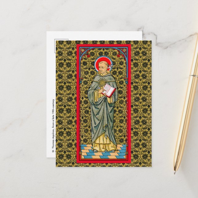 St. Thomas Aquinas (VVP 003) Postkarte (Vorderseite/Rückseite Beispiel)
