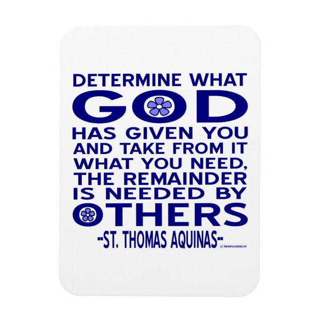 St. Thomas Aquinas Zitat Magnet (Vertikal)