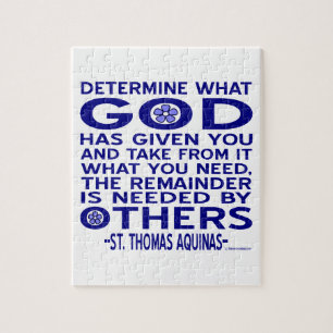 St. Thomas Aquinas Zitat Puzzle
