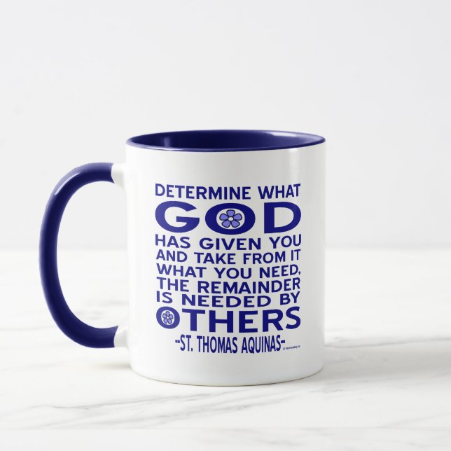 St. Thomas Aquinas Zitat Tasse (Links)