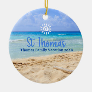 St Thomas Beach Urlaub Familienreise Keramik Ornament