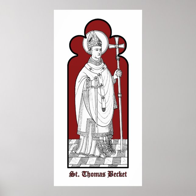 St. Thomas Becket Holding a Sword (M 033) Poster (Vorne)