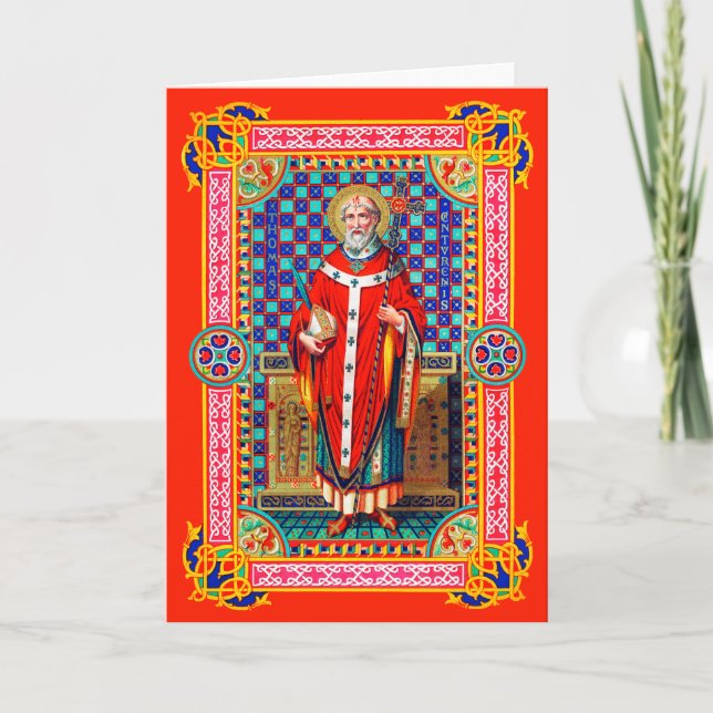 St. Thomas Becket in Red Chasuble (K 34) Karte (Vorderseite)