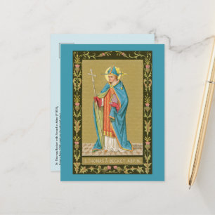 St. Thomas Becket mit Schwert in der Mitra (P 005) Postkarte