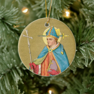 St. Thomas Becket mit Schwert in Miter (P 005) Cer Keramik Ornament