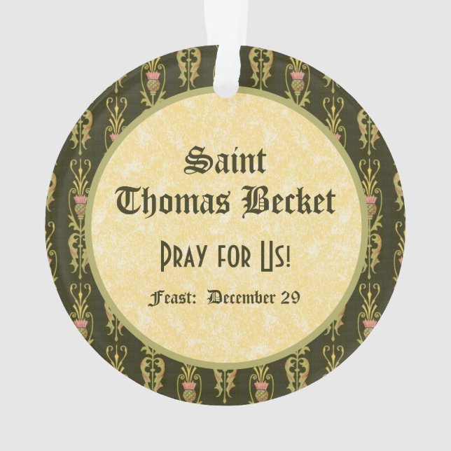 St. Thomas Becket mit Schwert in Miter (P 005) Ornament (Rückseite)