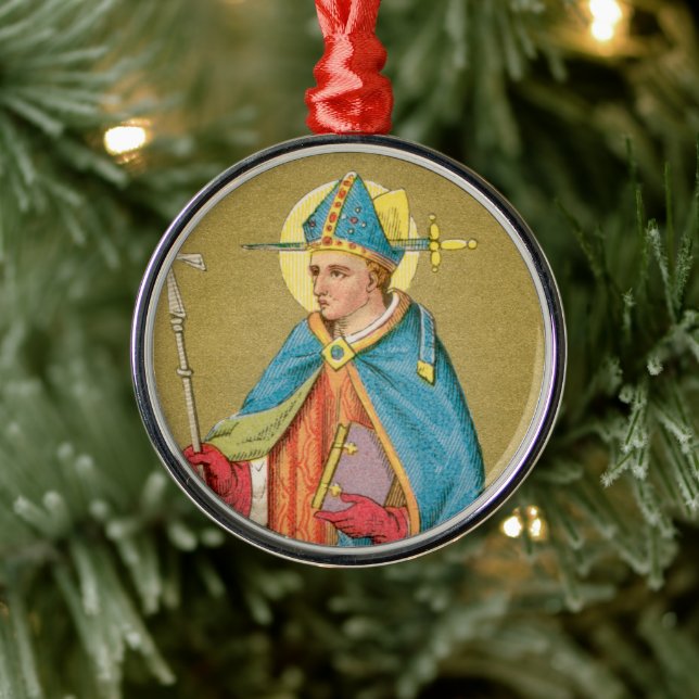 St. Thomas Becket mit Schwert in Miter (P 005) Ornament Aus Metall (Baum)