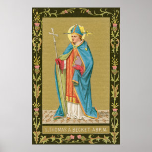 St. Thomas Becket mit Schwert in Miter (P 005) Poster