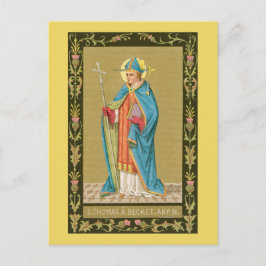 St. Thomas Becket mit Schwert in Miter (P 005) Postkarte