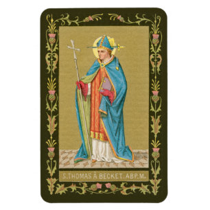 St. Thomas Becket mit Schwert in Mitra (P 005) Magnet