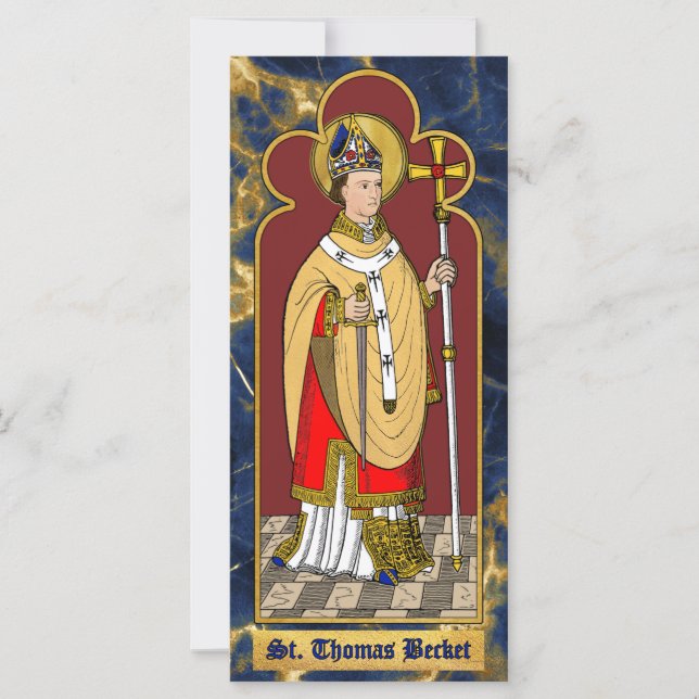 St. Thomas Becket mit Schwert (M 033; koloriert) (Vorderseite)