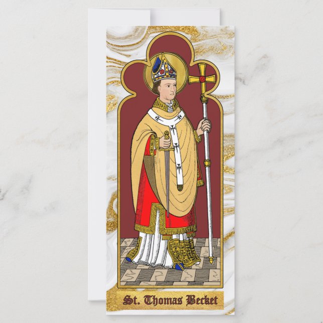 St. Thomas Becket mit Schwert (M 033; koloriert) (Vorderseite)