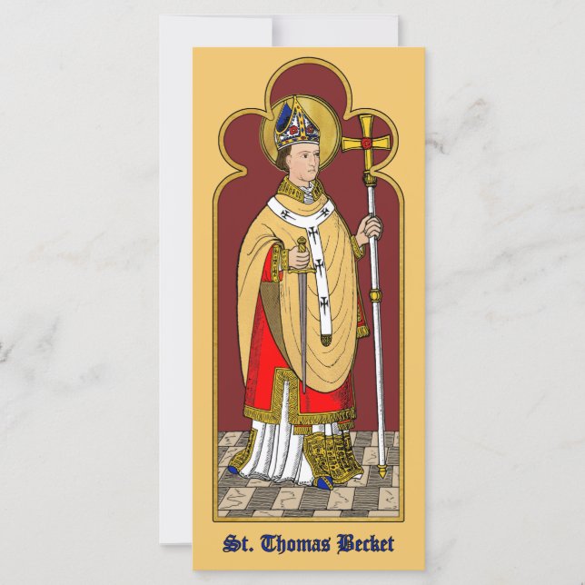 St. Thomas Becket mit Schwert (M 033; koloriert) (Vorderseite)