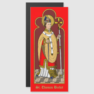 St. Thomas Becket mit Schwert (M 033; koloriert) Magnetkarte