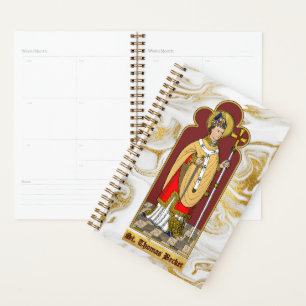 St. Thomas Becket mit Schwert (M 033; koloriert) Planer