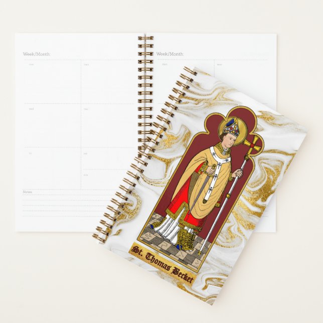 St. Thomas Becket mit Schwert (M 033; koloriert) Planer (Anzeige)