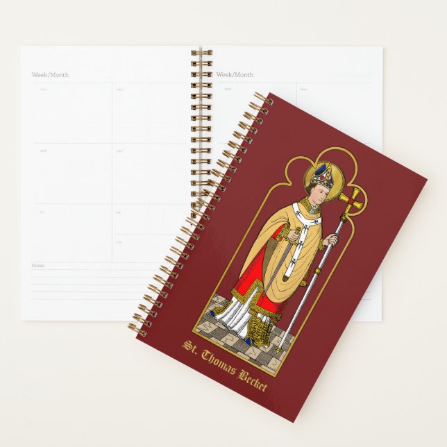 St. Thomas Becket mit Schwert (M 033; koloriert) Planer (Anzeige)
