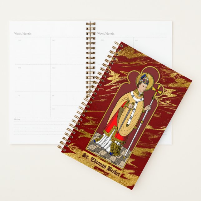 St. Thomas Becket mit Schwert (M 033; koloriert) Planer (Anzeige)