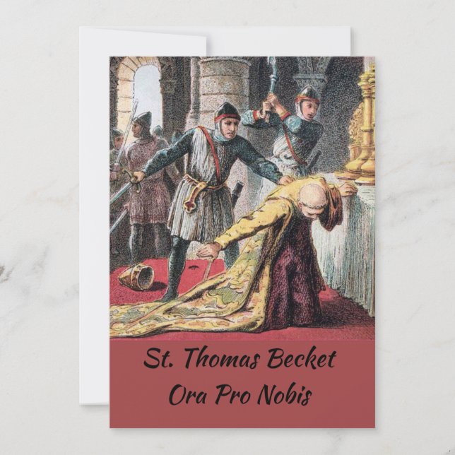 St. Thomas Becket Prayer Card (Vorderseite)