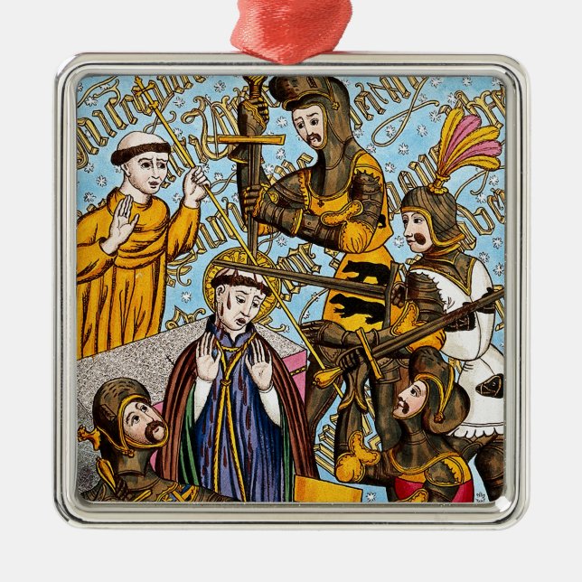 St. Thomas Beckets Martyrdom (M 031) Ornament Aus Metall (Vorne)