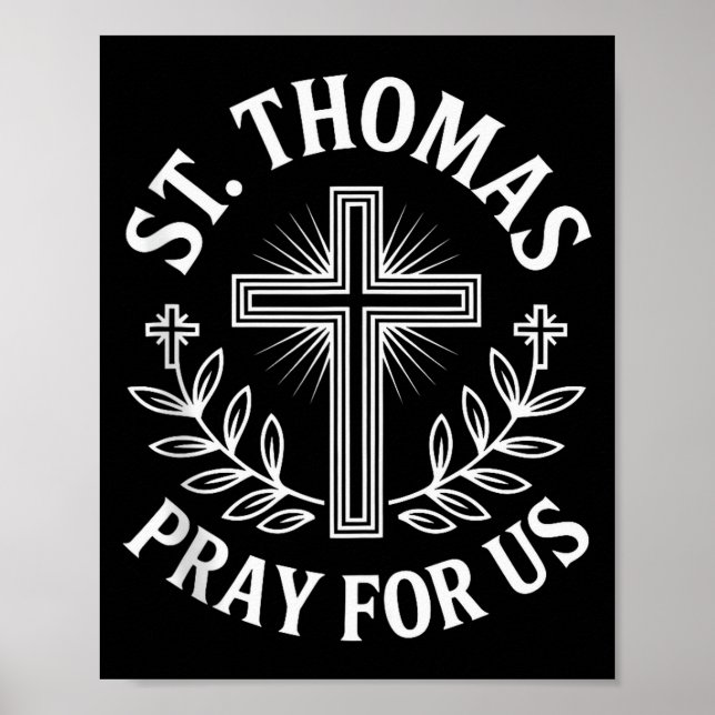 St. Thomas Bete Für Uns Katholischer Heiliger Anda Poster (Vorne)