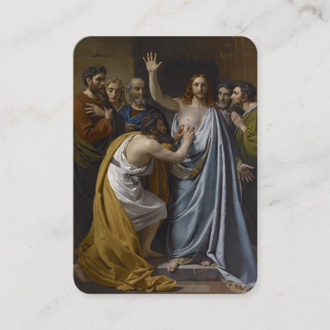 St. Thomas, das katholische Apostelgebet Religiös Platzkarte (Vorderseite)