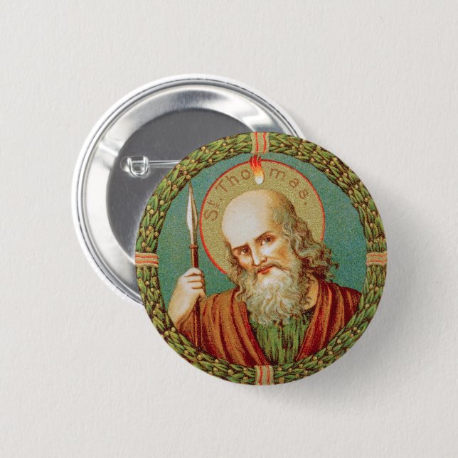 St. Thomas der Apostel (JMAS 12) Button (Vorne & Hinten)
