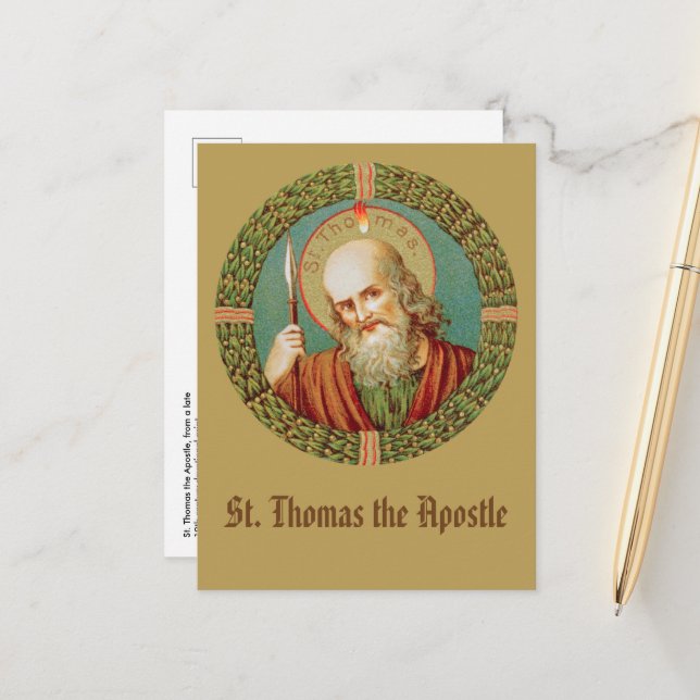 St. Thomas der Apostel (JMAS 12) Postkarte (Vorderseite/Rückseite Beispiel)