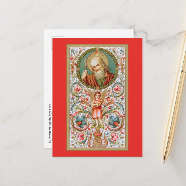 St. Thomas der Apostel (JMAS 12) Postkarte (Vorderseite/Rückseite Beispiel)