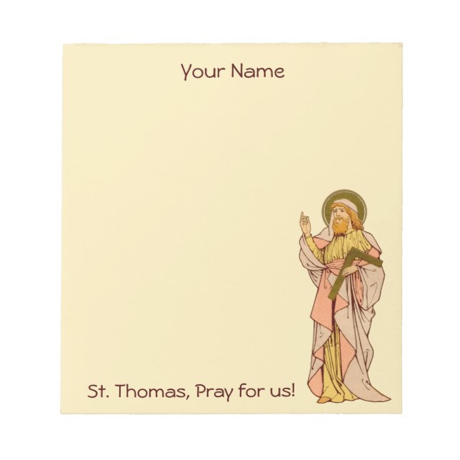St. Thomas der Apostel (RLS 18) 5,5"x6" Notizblock (Vorderseite)