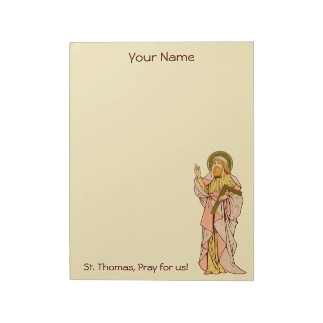 St. Thomas der Apostel (RLS 18) 8.5"x11" Notizblock (Rotiert)