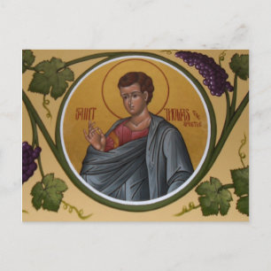St. Thomas, die Apostelgebet-Karte Postkarte