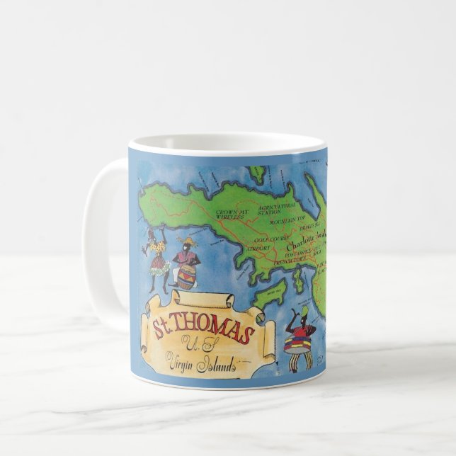 St. Thomas Jungfrau Islands Kaffeetasse (Vorderseite Links)