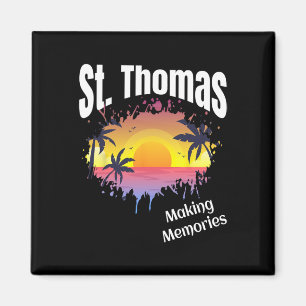 St Thomas Making Erinnerungen Matching Family Vaca Magnet