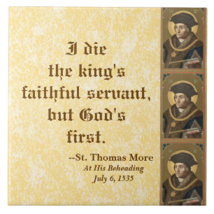 St. Thomas More (SAU 026) Bekannter Zitat Fliese