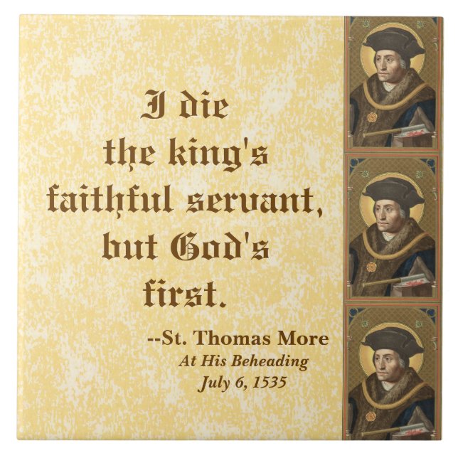 St. Thomas More (SAU 026) Bekannter Zitat Fliese (Vorderseite)
