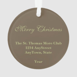 St. Thomas More (SAU 026) Circular Acrylic Ornament