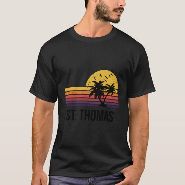 St Thomas Palm Trees T-Shirt (Vorderseite)