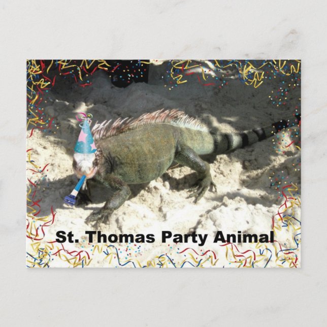 St. Thomas Party Animal! Postkarte (Vorderseite)