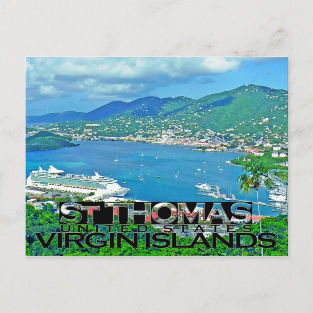 St Thomas Postkarte (Vorderseite)