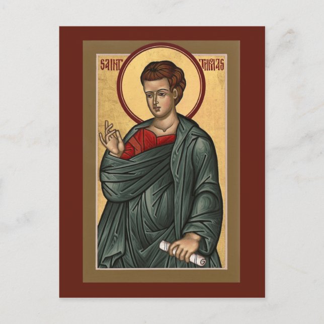 St. Thomas Prayer Card Postkarte (Vorderseite)