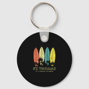 St Thomas Retro-Surfboards Vintage-Jungen-Mädchen- Schlüsselanhänger