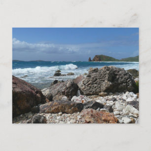 St. Thomas Rocky Beach Postkarte
